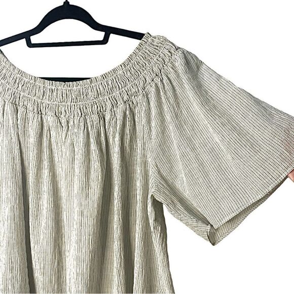 A NEW DAY Boho On or Off Shoulder Yoke Flutter Sleeves Blouse Top SZ xxL - Picture 1 of 5